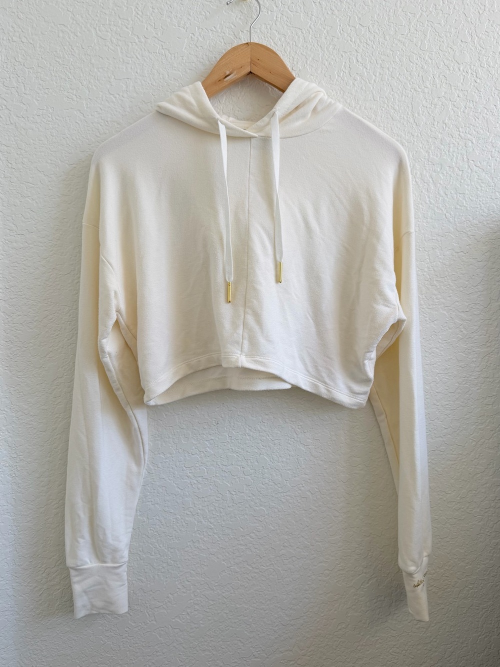 Gymshark Whitney Simmons  Cropped Sweater Ivory Cream‎ Size M